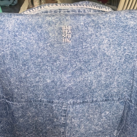 One Teaspoon Nixie Purple Rain Free People oversized shirt dress- flaw - Picture 6 of 13